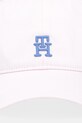Tommy Hilfiger berretto da baseball in cotone AM0AM13542 rosa SS25