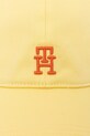 Tommy Hilfiger berretto da baseball in cotone AM0AM13542 giallo SS25