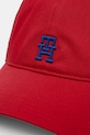 Tommy Hilfiger berretto da baseball in cotone AM0AM13542 rosso SS25
