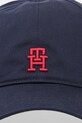 Tommy Hilfiger berretto da baseball in cotone AM0AM13542 blu navy SS25
