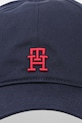 Tommy Hilfiger czapka z daszkiem bawełniana AM0AM13542 granatowy SS25