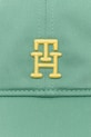 Tommy Hilfiger berretto da baseball in cotone AM0AM13542 verde SS25