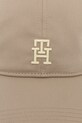 Бавовняна бейсболка Tommy Hilfiger AM0AM13542 бежевий SS25