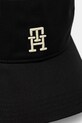 Tommy Hilfiger berretto da baseball in cotone AM0AM13542 nero SS25