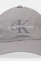 Calvin Klein Jeans czapka z daszkiem bawełniana LV04G5004G szary SS25