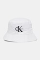 Calvin Klein Jeans bucket klobouk pánský bavlněný bílá LV04G5020G