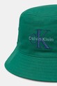 Calvin Klein Jeans bucket klobouk pánský bavlněný LV04G5020G zelená SS26