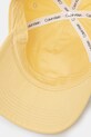 Calvin Klein Jeans șapcă de baseball din bumbac galben LV04G5032G