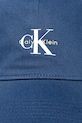 Pamučna kapa sa šiltom Calvin Klein Jeans LV04G5032G mornarsko plava SS25