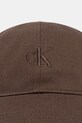 Calvin Klein Καπέλο με γείσο Ανδρικό βαμβακερό LV04G5002G καφέ SS26