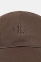 Calvin Klein Καπέλο με γείσο Ανδρικό βαμβακερό LV04G5002G καφέ SS26