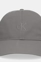 Calvin Klein Jeans czapka z daszkiem bawełniana LV04G5002G szary AW25