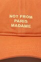 Bavlnená šiltovka Drôle de Monsieur La Casquette Slogan G.CP151.CO138.RT oranžová SS25