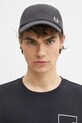Памучна шапка с козирка Fred Perry изчистен черен HW6726.V56