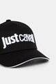 Bavlněná baseballová čepice Just Cavalli 78QAZK30.ZG192 černá SS25