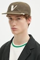 Visvim woolen baseball cap Honus Cap applique green 125103003011