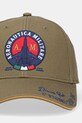 Bavlněná baseballová čepice Aeronautica Militare HA1208CT2261 zelená SS25