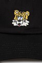 Kenzo czapka z daszkiem bawełniana FF58AC531F48.99 czarny SS25