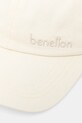 United Colors of Benetton czapka z daszkiem 6QNGUA01D beżowy SS25