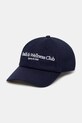 Βαμβακερό καπέλο του μπέιζμπολ Sporty & Rich H&W Crest απλικέ σκούρο μπλε AC040612241BL106