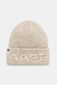 Шапка с примесью шерсти AAPE Main плотний бежевый AAPHTM5291XXN