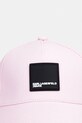 Bavlnená šiltovka Karl Lagerfeld Jeans A1W33002 ružová SS26