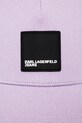 Хлопковая кепка Karl Lagerfeld Jeans A1W33002 фиолетовой SS25
