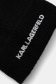 Шапка з домішкою вовни Karl Lagerfeld A1W33156 чорний SS25