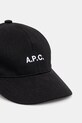 A.P.C. șapcă de baseball din bumbac casquette charlie COHFK.M24069 negru SS25