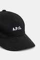 Βαμβακερό καπέλο του μπέιζμπολ A.P.C. casquette charlie COHFK.M24069 μαύρο SS25