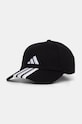 adidas șapcă de baseball din bumbac BBALL 3S CAP NL bumbac negru JG1072