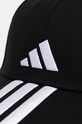 Бавовняна бейсболка adidas BBALL 3S CAP NL JG1072 чорний SS25