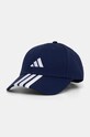 adidas czapka z daszkiem bawełniana BBALL 3S CAP NL aplikacja granatowy JP0384