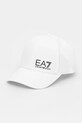 EA7 Emporio Armani șapcă de baseball din bumbac uni alb AF11989.7X000005