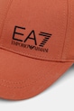 Bombažna bejzbolska kapa EA7 Emporio Armani AF11989.7X000005 oranžna AW25