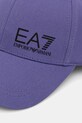 Bavlněná baseballová čepice EA7 Emporio Armani AF11989.7X000005 fialová AW25