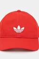 Бавовняна бейсболка adidas Originals BASEBALL AC JC6026 червоний SS25