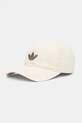 Бавовняна бейсболка adidas Originals BASEBALL AC аплікація бежевий JC6037