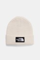 Čiapka The North Face TNF Logo Box Cuffed Beanie stredne hrubá béžová NF0A3FJXQLI1