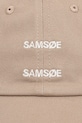 Бавовняна бейсболка Samsoe Samsoe SAADDIE U10000001 коричневий SS25