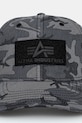 Памучна шапка с козирка Alpha Industries VLC Cap Camo 168903C сив SS25