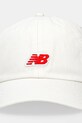 New Balance czapka z daszkiem bawełniana LAH51013SST biały SS25