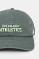 New Balance șapcă de baseball din bumbac LAH51014DKJ verde SS25