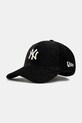Baseball kapa iz rebrastega žameta New Era Našitek črna 60595254