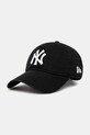 Памучна шапка с козирка New Era Washed 920 NYY щампа черен 60579076