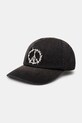 Хлопковая кепка Aries Peace Cap хлопок чёрный AR9000503