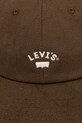 Levi's czapka z daszkiem bawełniana 000AG.0011 brązowy SS25