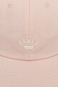Bavlněná baseballová čepice Levi's 000AG.0013 růžová SS25