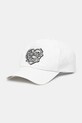 Human Made baseball cap 6 Panel applique white HM29GD047
