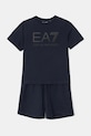 Dětská bavlněná souprava EA7 Emporio Armani pletenina námořnická modř 7B000043.AF10378